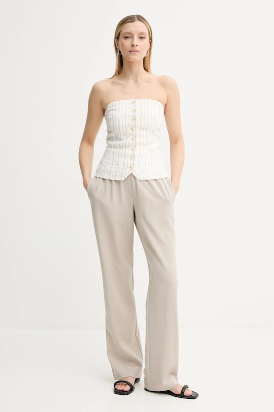 Samsoe Samsoe vászon top SAELLENA F25100017 fehér SS25