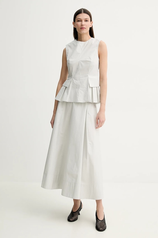 Хлопковая блузка Remain 5025802689 серый SS25