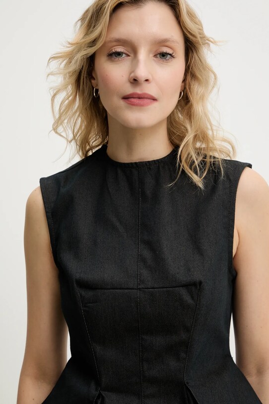 Remain bluză subtire de blugi negru 502582884