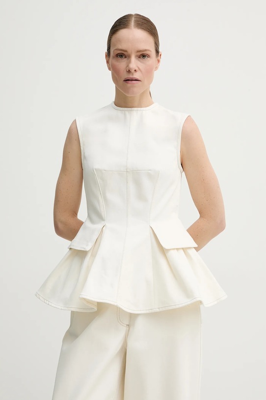 Remain bluză subtire de blugi uni bej 502884849