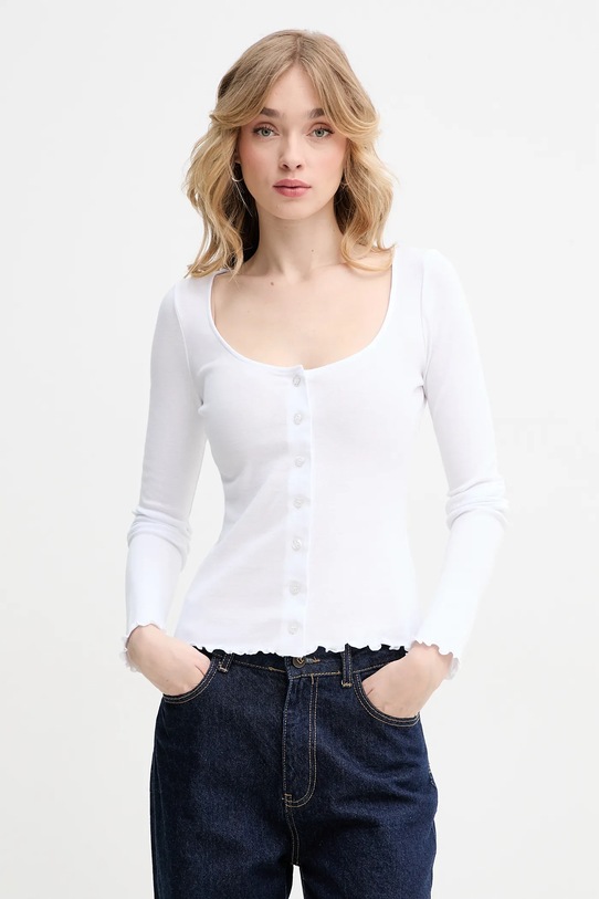 Rotate longsleeve din bumbac alb 113786400