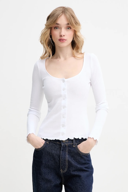 Rotate longsleeve bawełniany biały 113786400