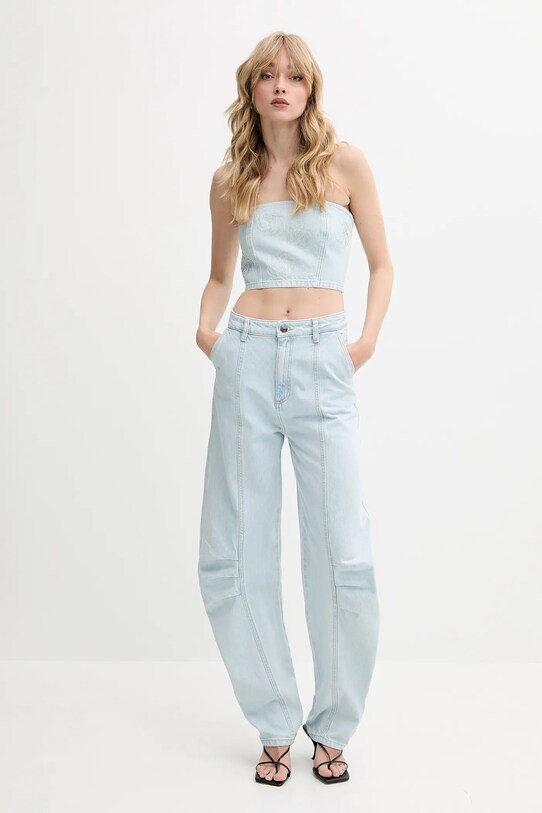 Rotate top jeansowy 1140621468 niebieski SS25
