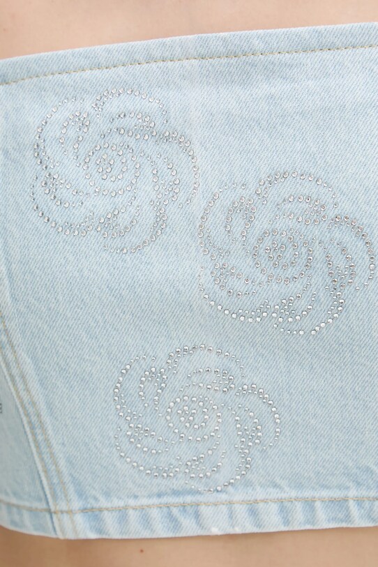 Rotate top jeansowy 1140621468 niebieski