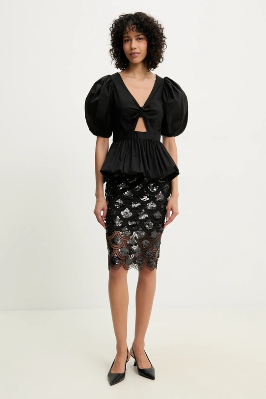 Блузка Rotate 114108100 чёрный SS25