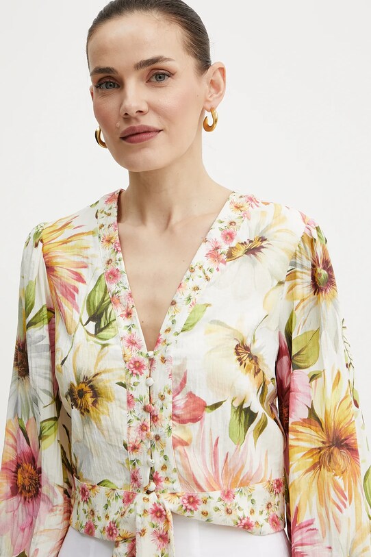 Guess cămașă COLETTE bej W5GH40.WG4G0