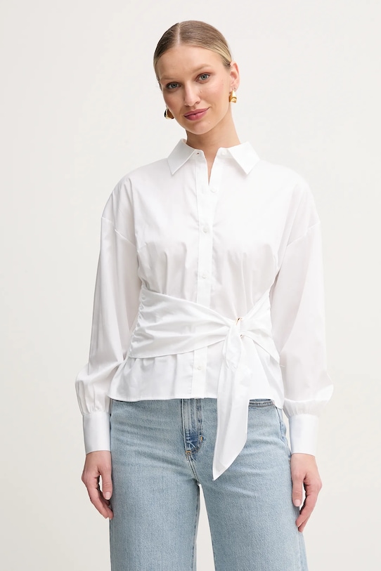 Πουκάμισο Guess MIMI με ελαστάν λευκό W5GH91.WAF10