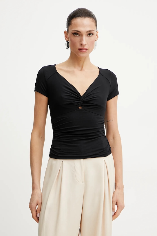 Tričko Guess CHARLOTTE slim čierna W5GP15.KACM2