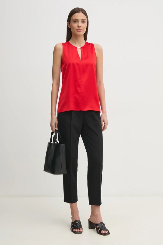 Calvin Klein bluzka K20K208190 czerwony SS25