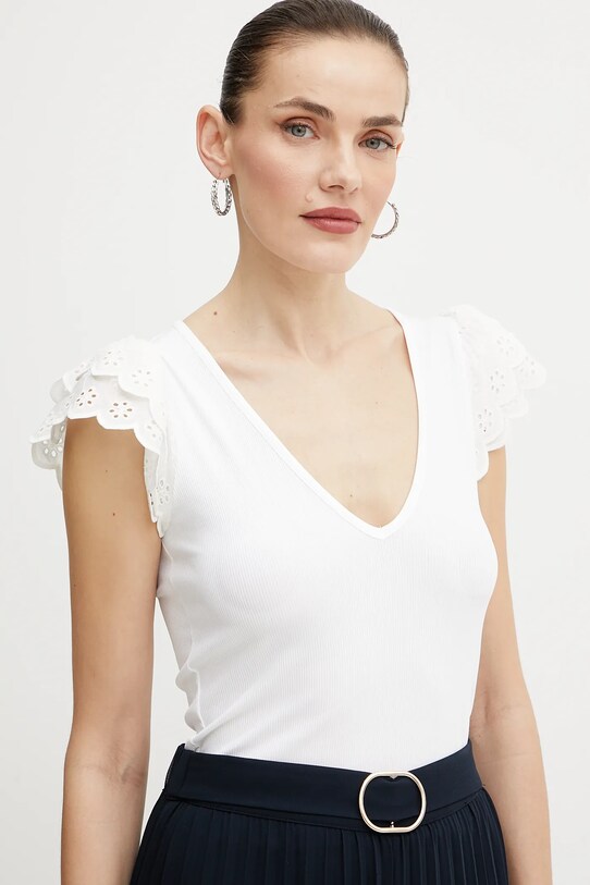 Kratka majica Guess DAHLIA bela W5GP56.KCV52