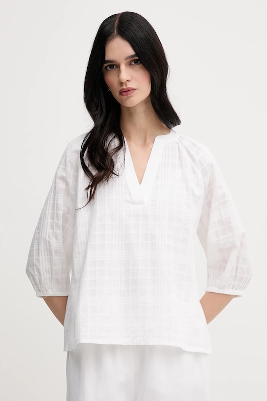 Barbour bluzka bawełniana Heidi bawełna biały LSH1668WH11