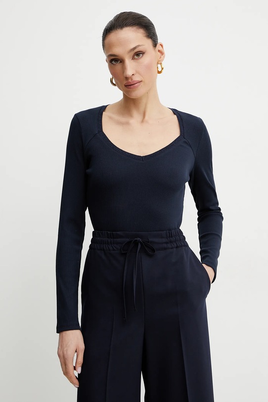 Morgan longsleeve TRESOR z elastanem granatowy TRESOR