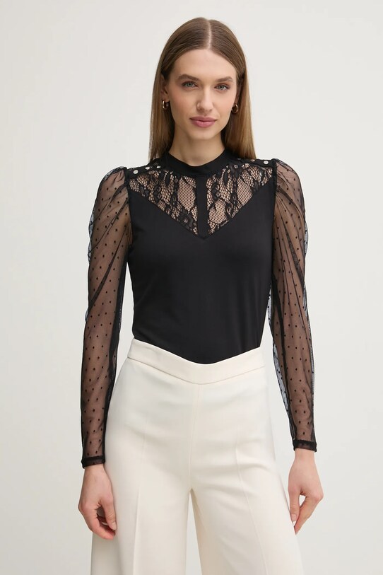 Morgan camicetta TSAGE regolare nero TSAGE