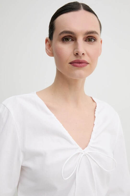 By Malene Birger bluza din bumbac ULRIKKE alb 103050