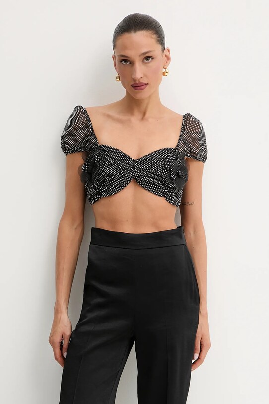 Elisabetta Franchi top slim nero TO03652E2