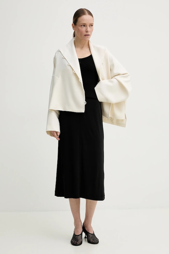 Herskind bluzka z domieszką jedwabiu Mie 5535106 czarny SS25