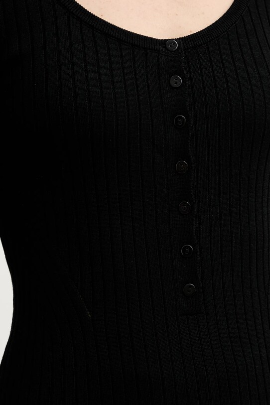 Herskind bluzka z domieszką jedwabiu Mie 5535106 czarny