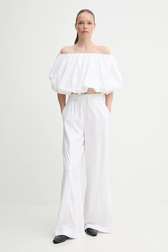 Herskind bluza din bumbac Hamilton 5560202 alb SS25