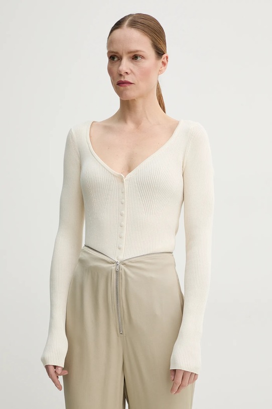 Ζακέτα με μείγμα μετάξι Herskind Gili μπεζ 5539106