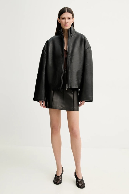 Herskind kardigan z domieszką jedwabiu Gili 5539106 brązowy SS25