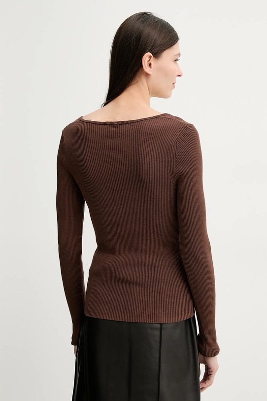 Odzież Herskind kardigan z domieszką jedwabiu Gili 5539106 brązowy