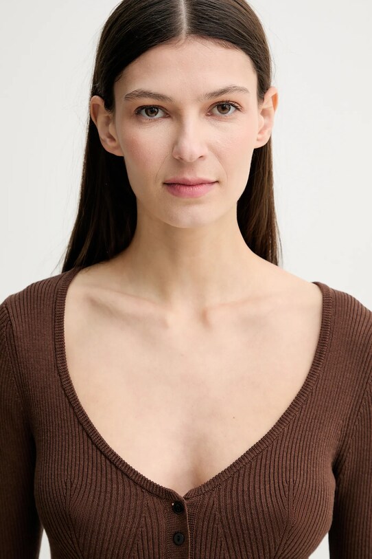 Herskind cardigan cu amestec de mătase Gili maro 5539106