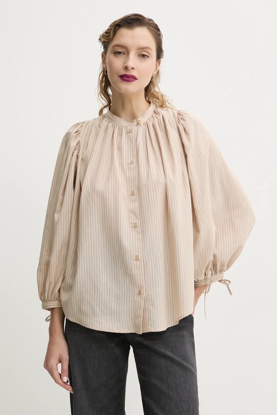 Sessun koszula regular beżowy 25210005