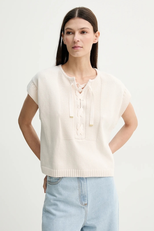 Sessun pulover legat bej 25209021