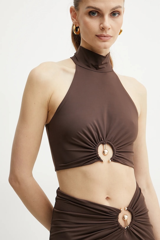 Top Bardot NEVE Našitek rjava 59847TB