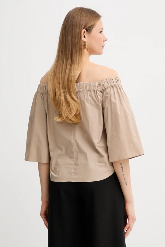 Oblečení Bavlněná halenka Marciano by Guess PAT 5GGH28.7315A béžová