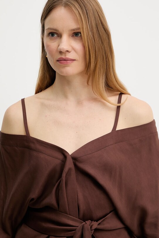Oblečenie Blúzka Marciano Guess GRETA 5GGH37.7316A hnedá