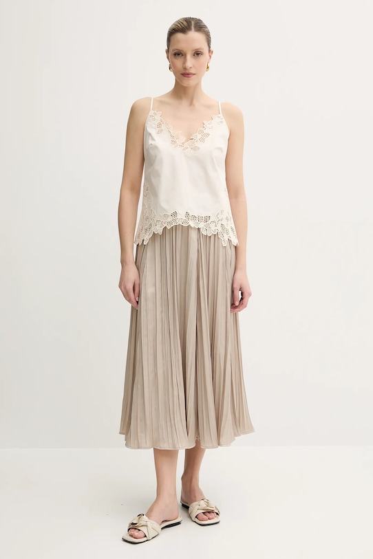 Bombažna majica Marciano Guess BROOKE 5GGH23.7313A bež SS25