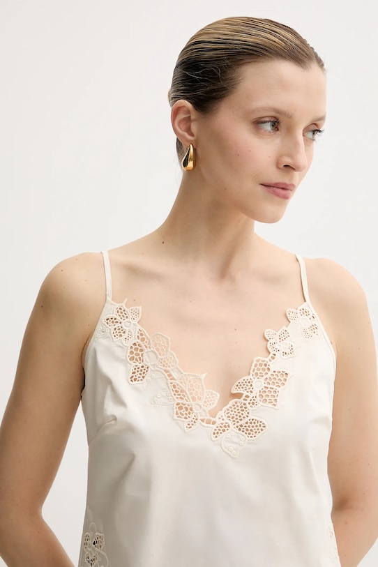 Bombažna majica Marciano Guess BROOKE bež 5GGH23.7313A