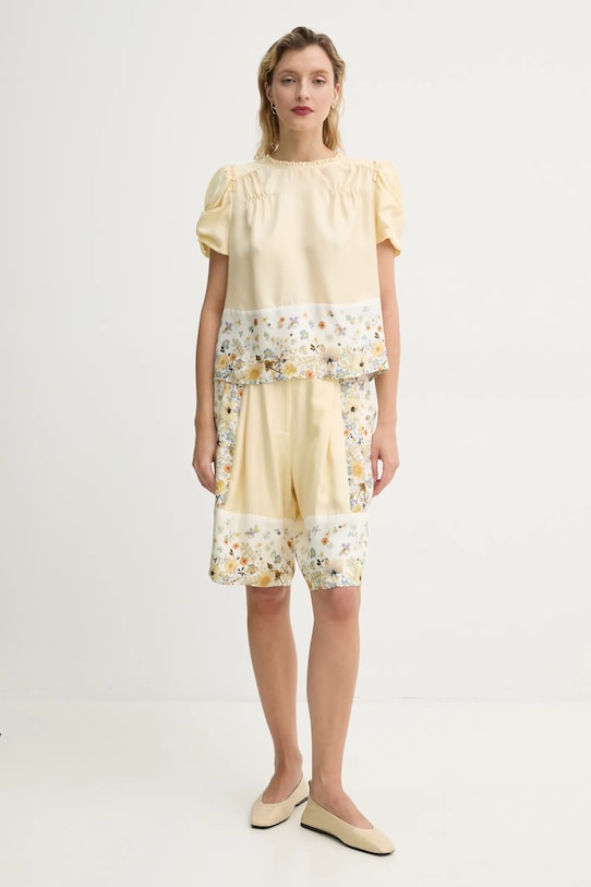 MUNTHE bluza de matase FAHSAI 251100925118 bej SS25