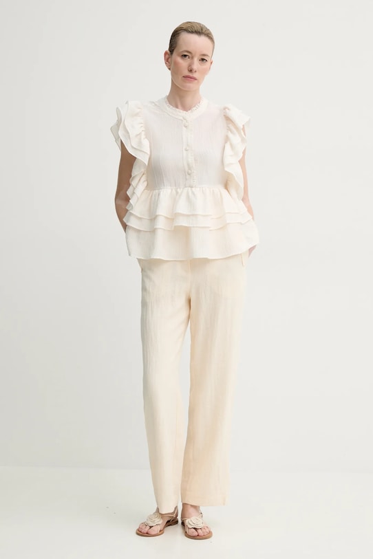 Majica MUNTHE FULTON 251104325132 bež SS25
