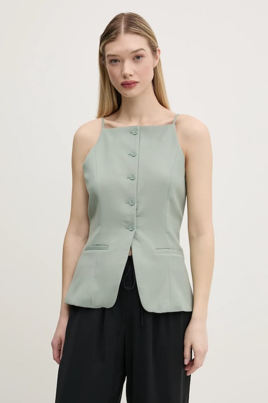 Abercrombie & Fitch top semplice verde KI140.5050.340
