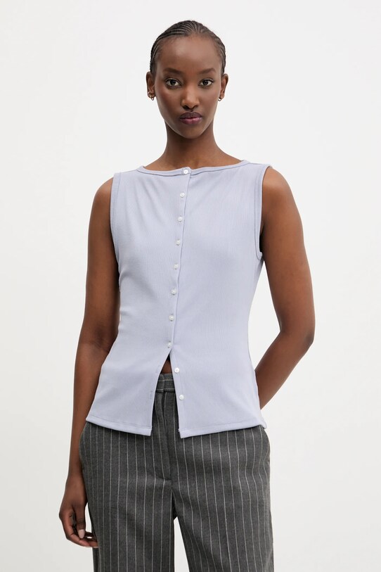 Abercrombie & Fitch top z elastanem niebieski KI139.5175.250