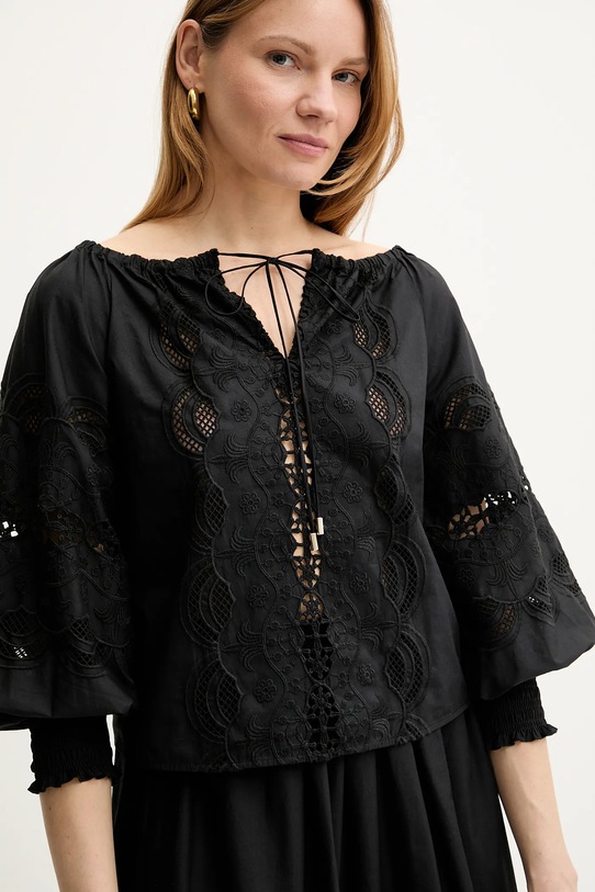 Liu Jo bluzka bawełniana czarny WA5257.T4853