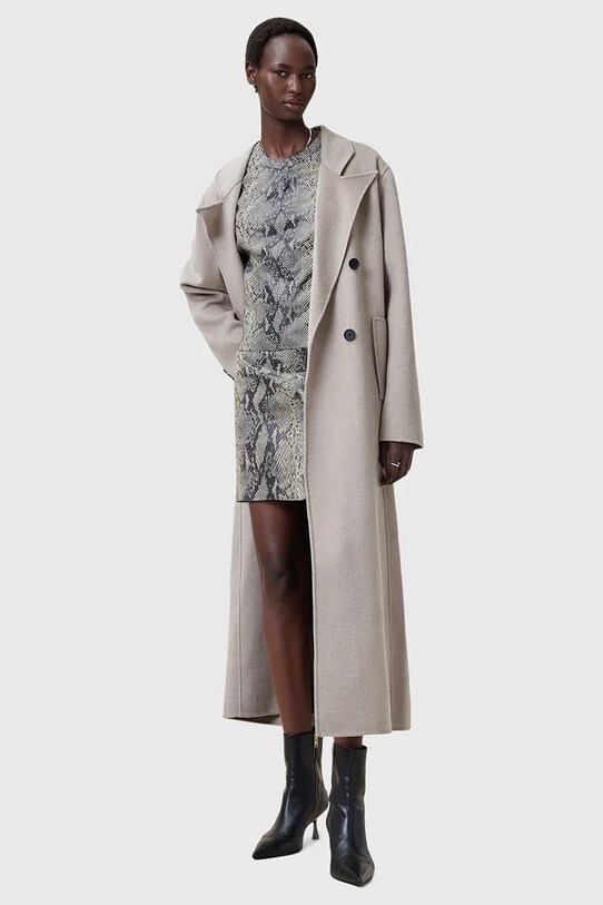 AllSaints bluzka skórzana RENAI W009PC