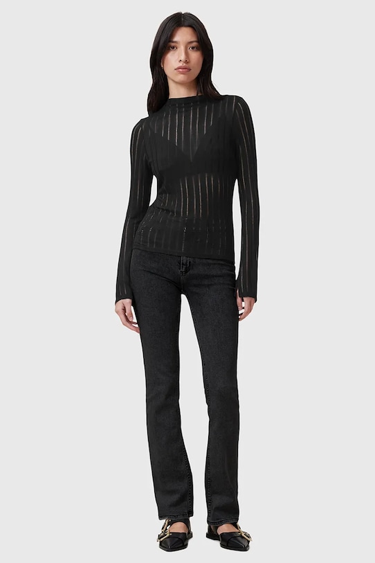 Блузка AllSaints AKI чорний W032JC