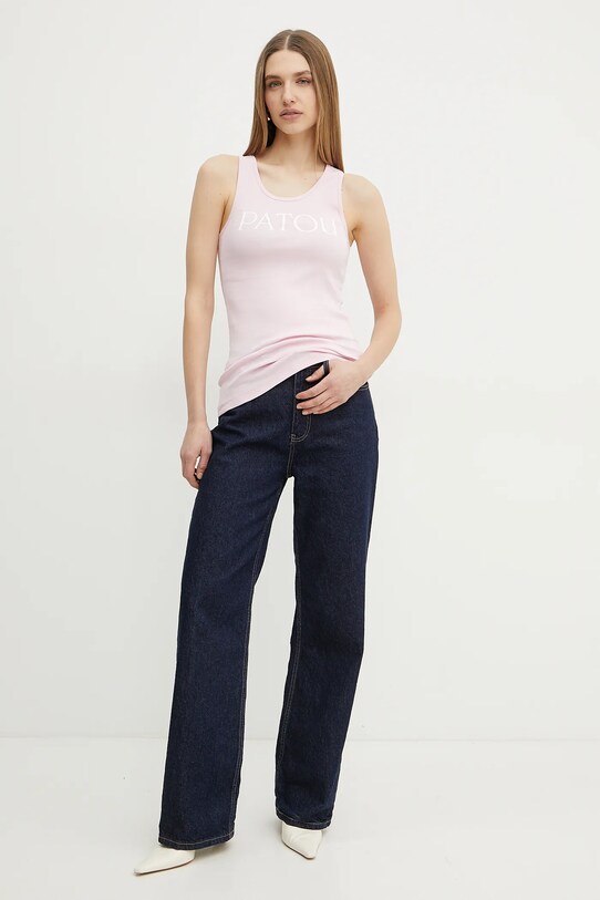 Bombažen top Patou JE0159994 roza SS25
