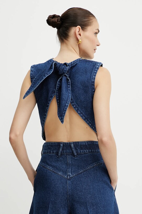 Džínová blůza Patou hladký námořnická modř TO1610216