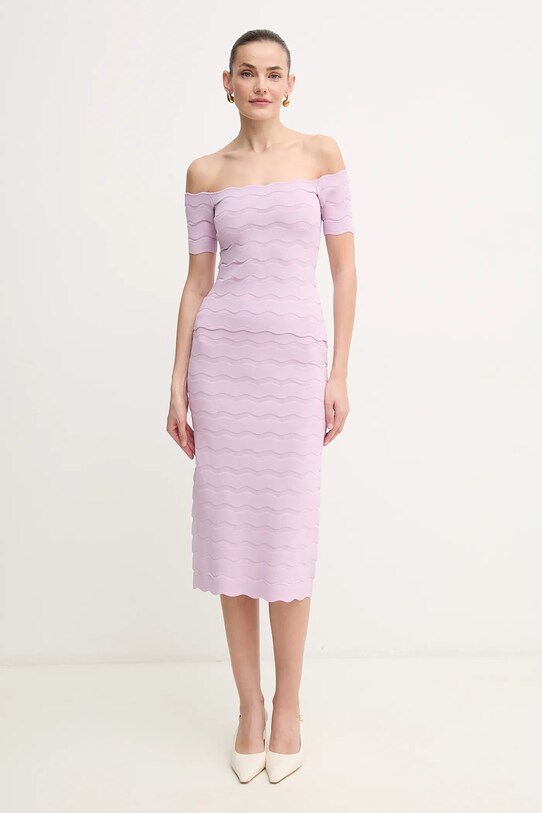 Herve Leger bluză Lainey SCJ1513588 violet SS25