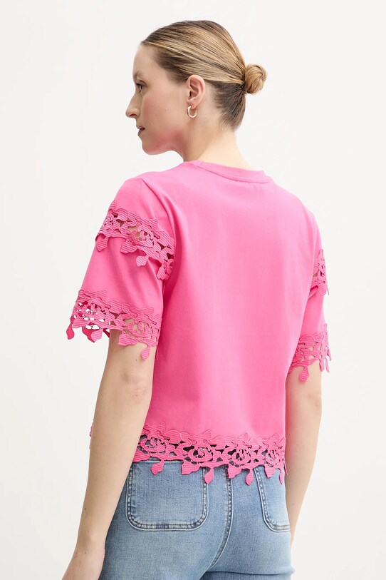 Îmbrăcăminte Morgan tricou din bumbac DFUTUR DFUTUR roz