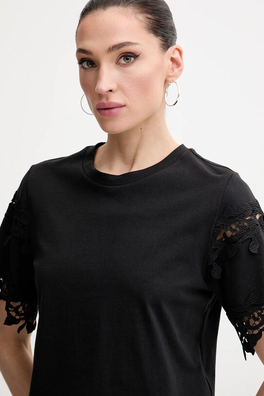 Morgan tricou din bumbac DFUTUR negru DFUTUR