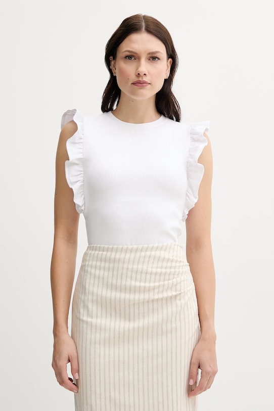 Топ United Colors of Benetton slim білий 3FMED10A3