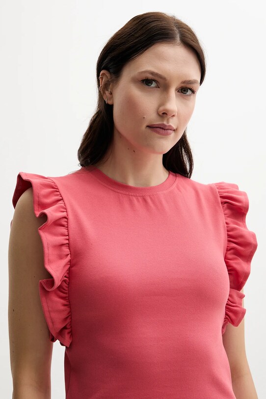 United Colors of Benetton top różowy 3FMED10A3