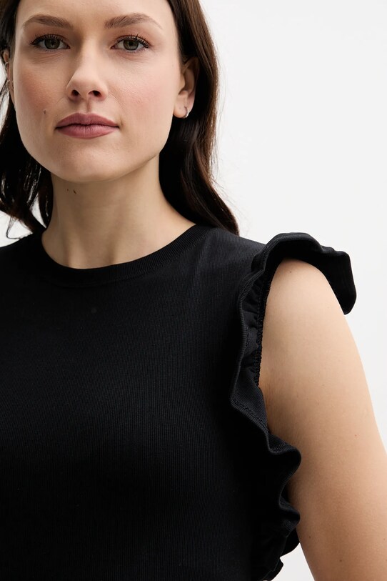 United Colors of Benetton top 3FMED10A3 czarny
