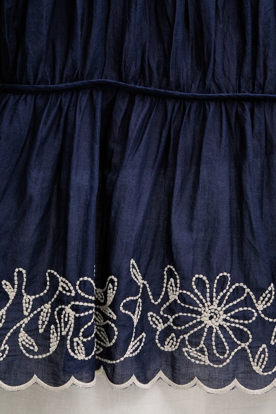 United Colors of Benetton blúz pamutból 5VZCDQ0C3 sötétkék