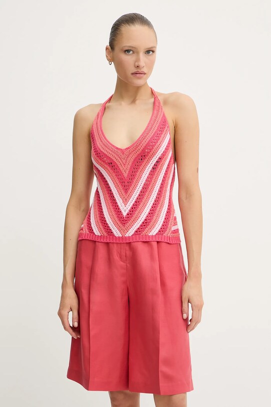 United Colors of Benetton top regular różowy 1194EH01E